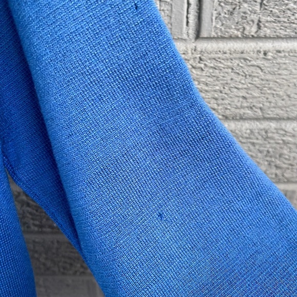 VTG 60s Palio Made in Italy Blue Wool Cardigan- L - Picture 4 of 7